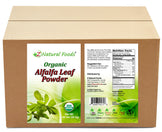 Alfalfa Leaf Powder - Organic front and back of the bag image in bulk