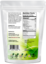 Amla (Amalaki) Fruit Powder - Organic back of the bag image 1 lb