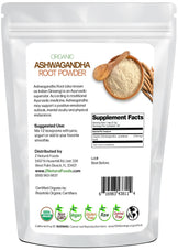 Ashwagandha Root Powder - Organic back of the bag image  1 lb