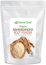 Ashwagandha Root Powder - Organic front of the bag image  5 lb