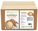 Ashwagandha Root Powder - Organic front and back label image in bulk