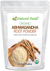 Ashwagandha Root Powder - Organic front of the bag image  1 lb