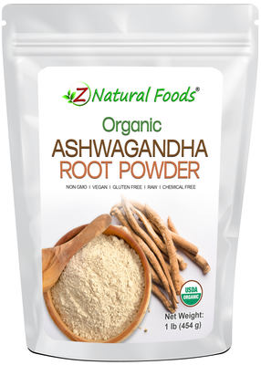 Ashwagandha Root Powder - Organic front of the bag image  1 lb