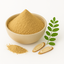 Image of a white bowl with astragalus root extract powder