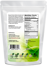 Organic Bacopa back of the bag image 1 lb