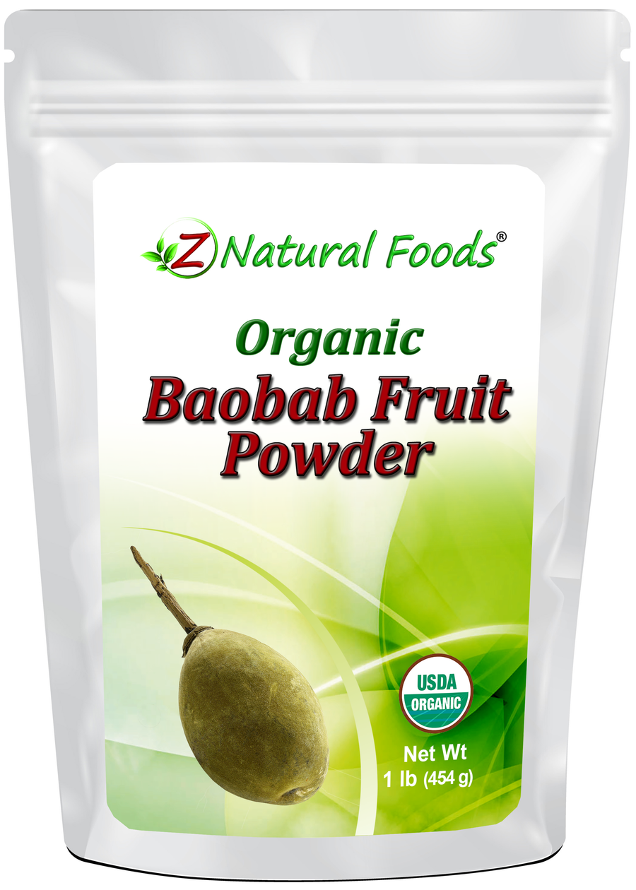 Photo of front of 1 lb bag of Baobab Fruit Powder - Organic