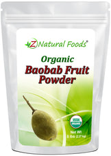 Photo of front of 5 lb bag of Baobab Fruit Powder - Organic