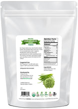 Barley Grass Juice Powder - Organic back of the bag image Z Natural Foods 5 lb