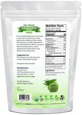 Barley Grass Juice Powder - Organic back of the bag image 5 lb