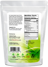 Back of the bag image of Barley Grass Powder - Organic 5 lb