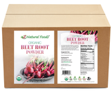 Beet Root Powder - Organic front and back label image for bulk