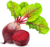 Image of a fresh red Beet Root and one cut in half