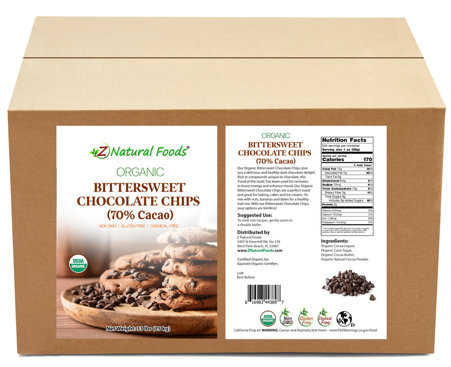 Bittersweet Chocolate Chips (70% Cacao) - Organic
