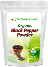 1 lb Black Pepper Powder - Organic front of bag image