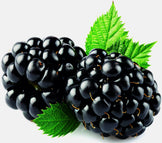 Image of blackberries and green leaves