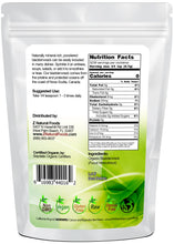 Bladderwrack Powder - Organic 5 lb back of the bag image