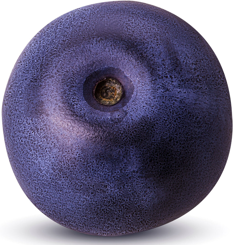 Single whole Blueberry on white background.