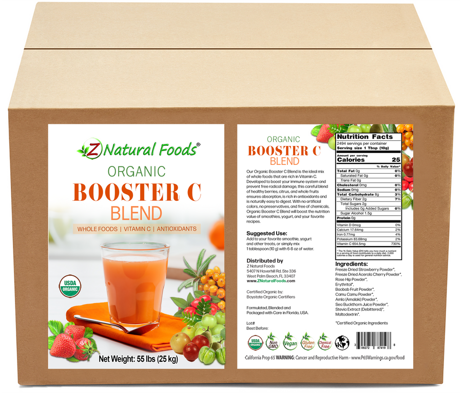 Photo of front and back image of Booster C Blend - Organic bulk