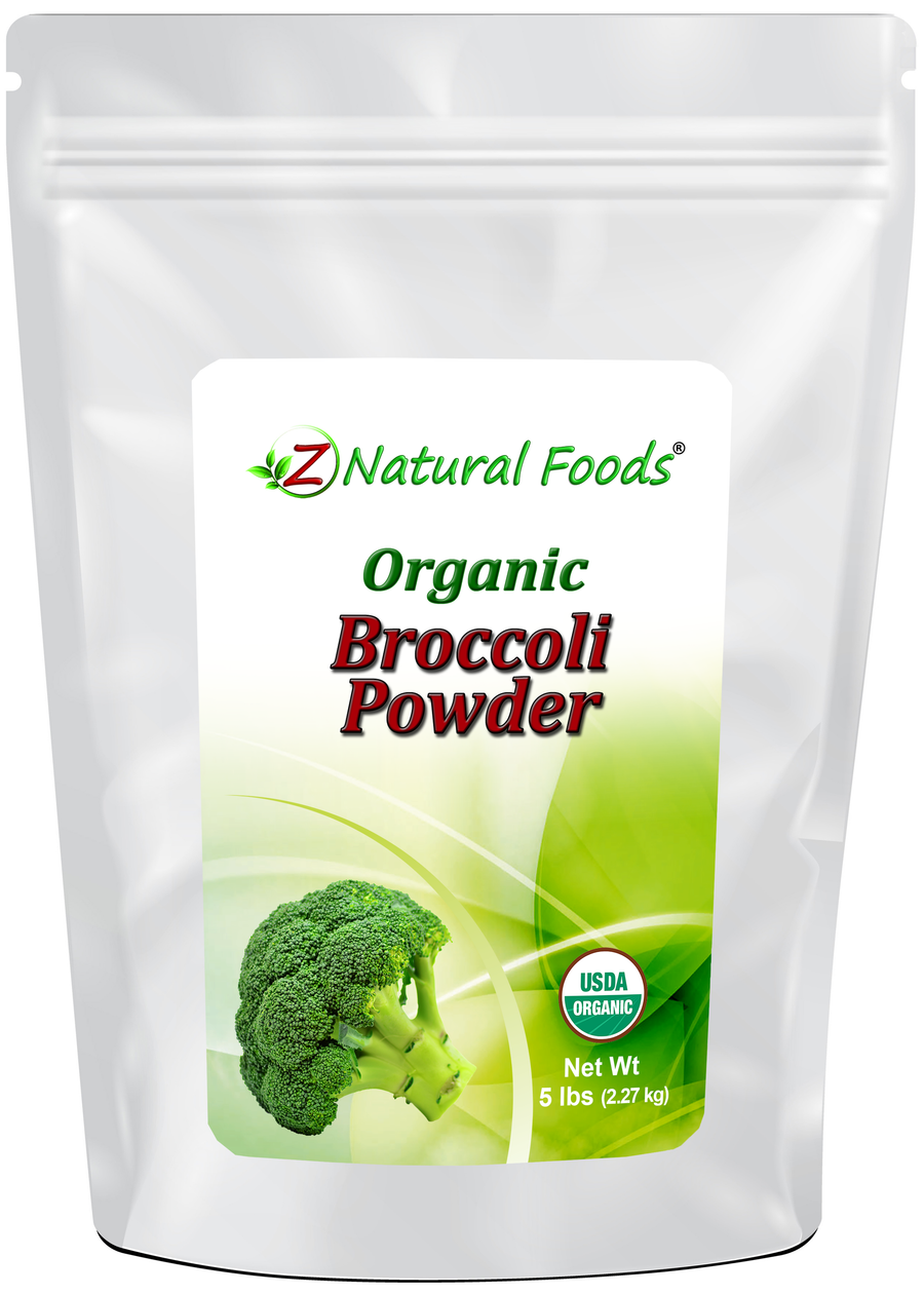 Front of the bag image for Broccoli Powder - Organic 5 lb