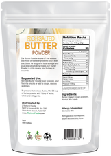 Photo of back of 1 lb bag of Butter Powder