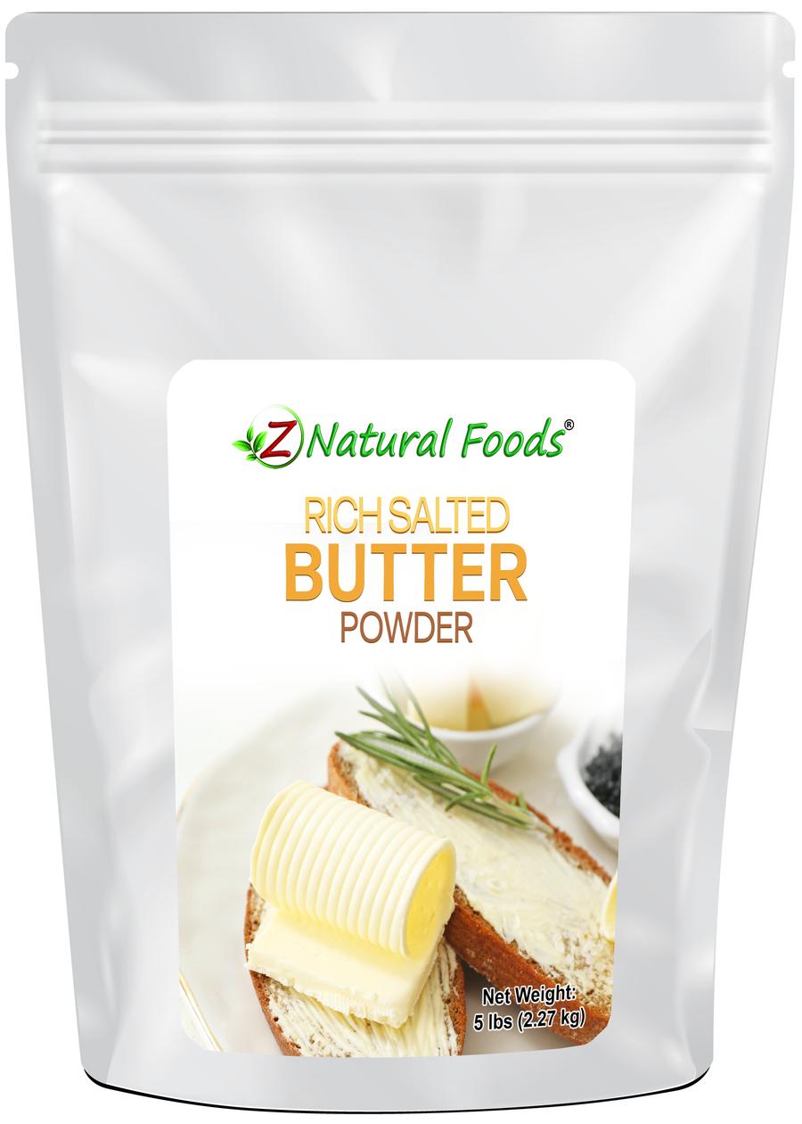 Photo of front of 5 lb bag of Butter Powder