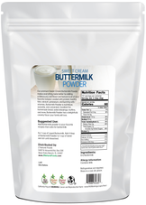 Photo of back of 5 lb bag of Buttermilk Powder