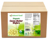 Cacao Butter Wafers - Organic front and back label image for bulk