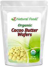 Cacao Butter Wafers - Organic front of the bag image 1 lb