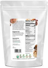 Back of the bag image for Cacao & Mushroom Wellness Blend - Lightly sweetened - Organic 5 lb