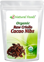 Organic Cacao nibs front of the bag image 5 lb