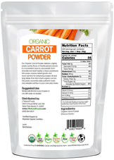 Carrot Powder - Organic back of the bag image 5 lb 