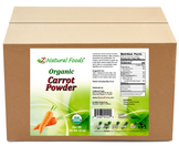 Carrot Powder - Organic front and back label image for bulk