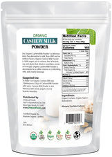 Photo of rear of 5 lb bag of Cashew Milk Powder - Organic