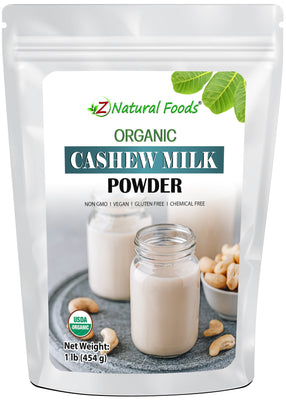 Photo of front of 1 lb bag of Cashew Milk Powder - Organic