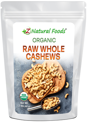 Cashews - Organic, Whole, Raw front of the bag image 2 lbs