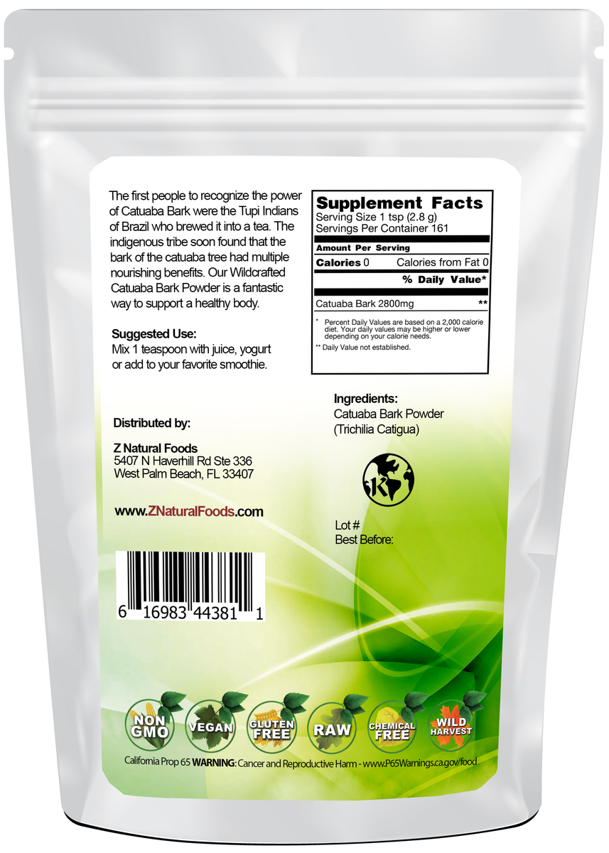 Catuaba Bark Powder | Amazonian Herbal Tonic | Z Natural Foods