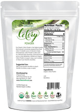 Image of back of 1 lb bag of Celery Powder - Organic