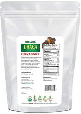 5 lb back of the bag image for Chaga Mushroom Extract Powder - Organic