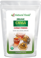 1 lb front of the bag image for Chaga Mushroom Extract Powder - Organic