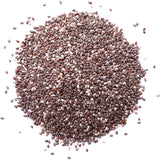 Chia Seeds in a pile on white background