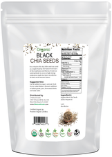 Back of the bag image of Chia Seeds - Organic Black 3 lb