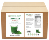 Photo of front and back label image of Chlorella Powder (Cracked Cell Wall) Bulk