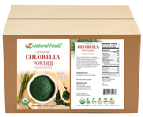 Front and back label image of Organic Chlorella Powder Cracked Cell Wall Bulk