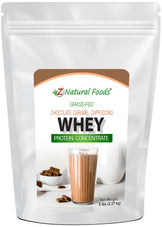 Chocolate Caramel Cappuccino Whey Concentrate front of the bag image 5 lb