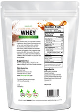 Chocolate Caramel Cappuccino Whey Concentrate back of the bag image 5 lb