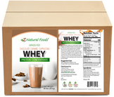 Chocolate Caramel Cappuccino Whey Concentrate front and back label image bulk