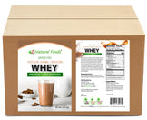 Chocolate Caramel Cappuccino Whey Concentrate front and back label image in bulk