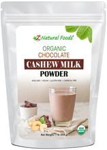 1 lb Chocolate Cashew Milk Powder - Organic front of the bag image