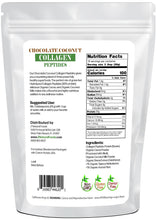 Back of the bag image of Chocolate Coconut Collagen Peptides  1 lb