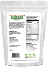 Back of the bag image of Chocolate Coconut Collagen Peptides  1 lb